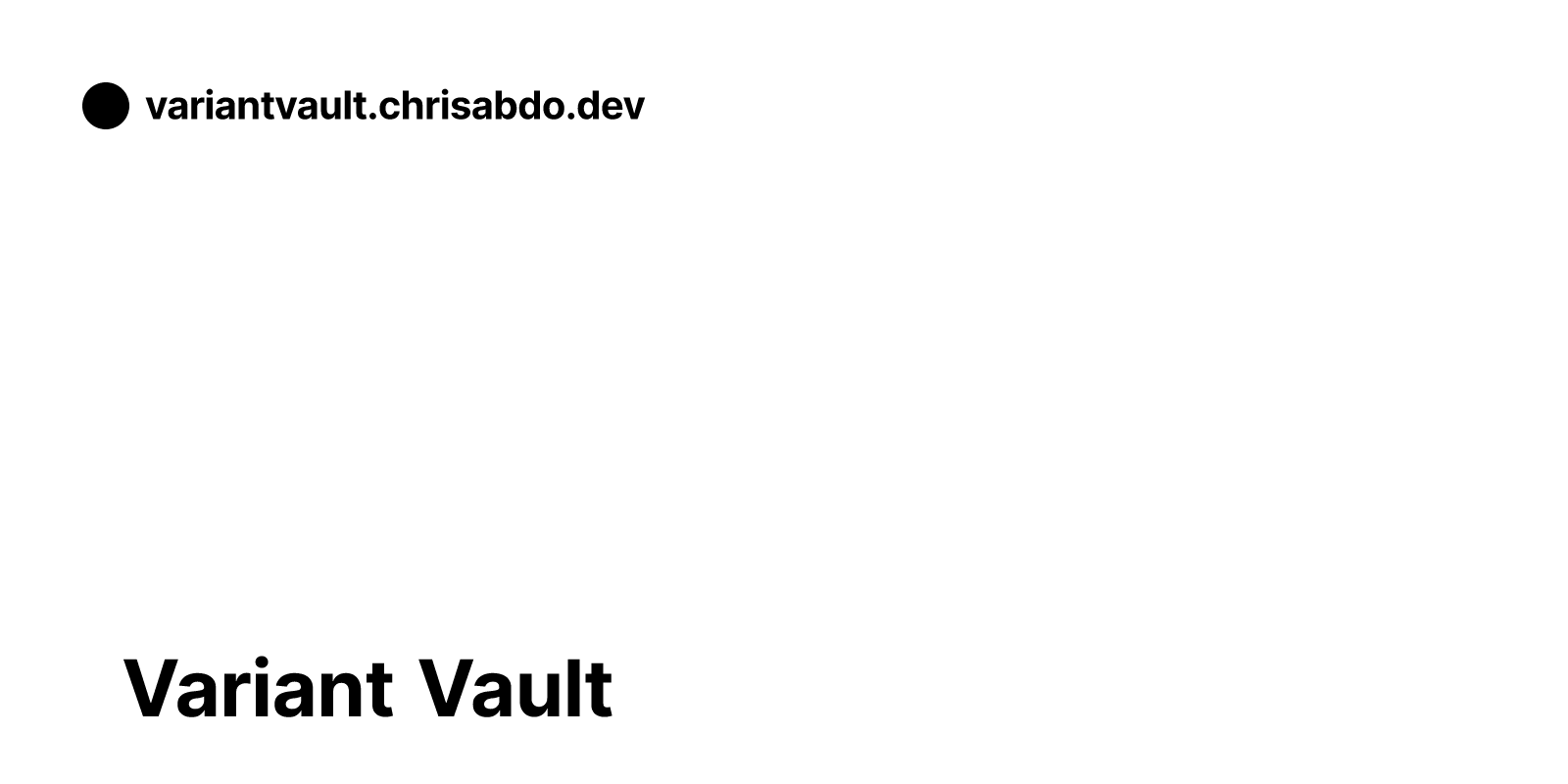 Variant Vault - A collection of Framer Motion variants for your next project.